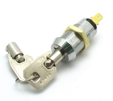 Schlüsselschalter (Schaltschloss) mit Rundschlüssel, mit Rückstellung, KD 36,5 mm - 1 7/16"