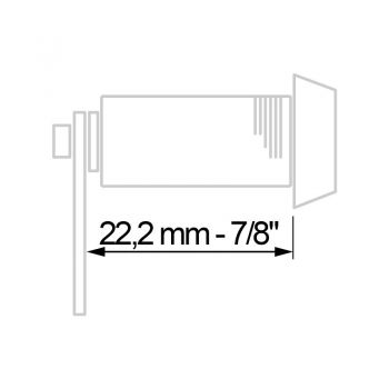 Zylinderschloß mit 2 Schlüssel KD, Länge 22,3 mm - 7/8" Automatenschloss