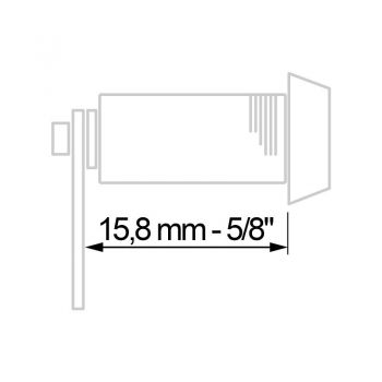 Schloß mit 2 Rundschlüssel KD, Länge 16 mm - 5/8"