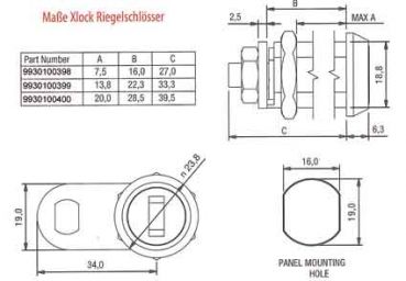 Lock 5/8" 17 mm KD Xlock