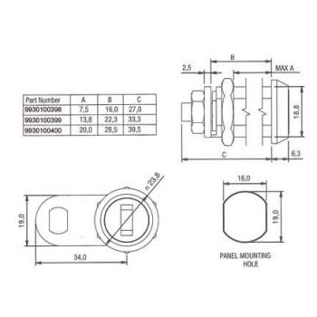 Lock 1 1/8" 28 mm KD Xlock