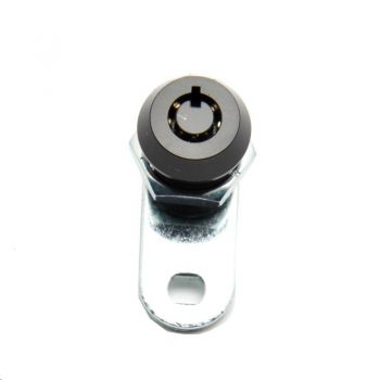 Schloß mit 2 Rundschlüssel KD, Länge 22 mm - 7/8" schwarz