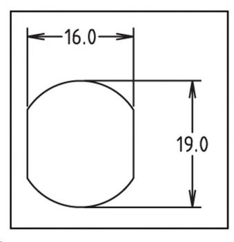 Tumbler Key Switch Lock KD 36,50 mm - 1 7/16" key no return black