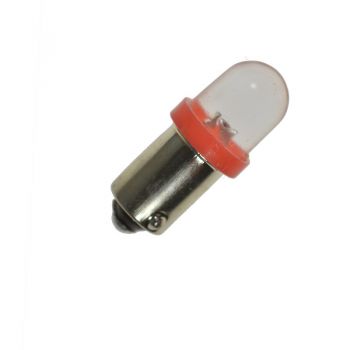 Pinball LED BA9S 6,3 Volt AC Clear round Top 40° Angles