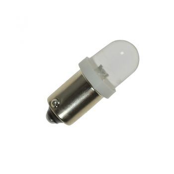 Pinball LED BA9S 6,3 Volt AC Clear round Top 40° Angles