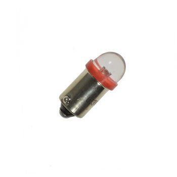 Pinball LED BA9S 6,3 Volt AC Clear short round 90° Angles