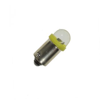 Pinball LED BA9S 6,3 Volt AC Clear short round 90° Angles