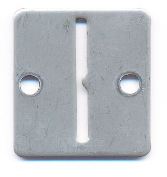 Token entry plate metal FH-E2 32x35mm grooved token E2 26 x 2 mm 1S