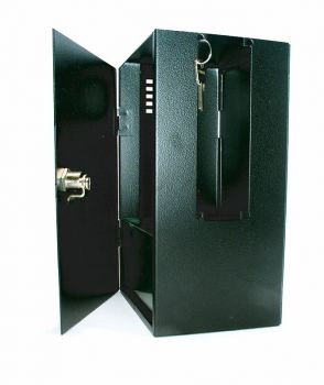 Anbaubox für Münzprüfer mit Kassenbehälter und Türe links