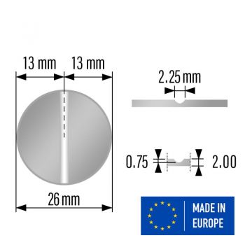 Profil Jeton E2 26 x 2 mm 1s 100 Stück