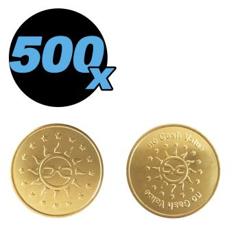 Token sun 25 x 1,85 mm brass 500 pcs.