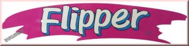 Aufkleber Werbeschild "Flipper" Wischer innenklebend  105x23,5mm