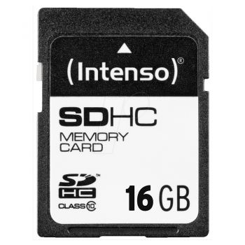 SDHC card, 16GB, Intenso Class 10