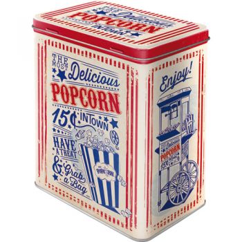 Tin box L - Delicious Popcorn