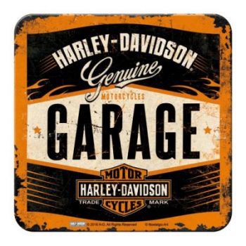 Metal coaster - Harley Davidson Garage