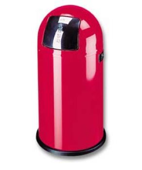 Abfallbehälter "Pushboy" 50 Liter H:76cm, d:39cm rot