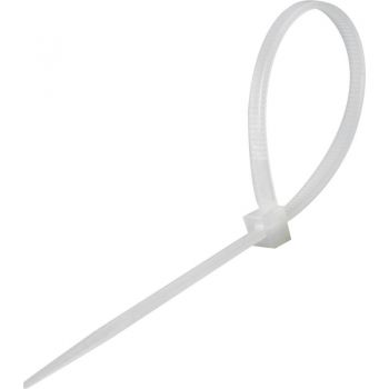 Cable ties 200 x 2.5 mm transparent-white UV and weatherproof nylon