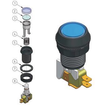 Leuchttaster rund 32 mm