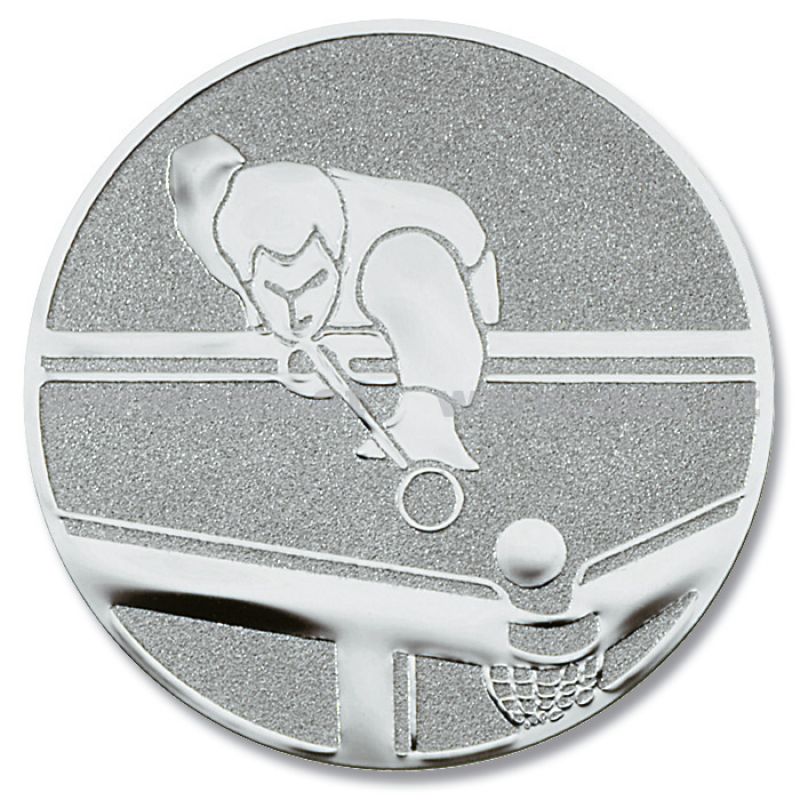 Throphy Emblem Pool Billiards Silver