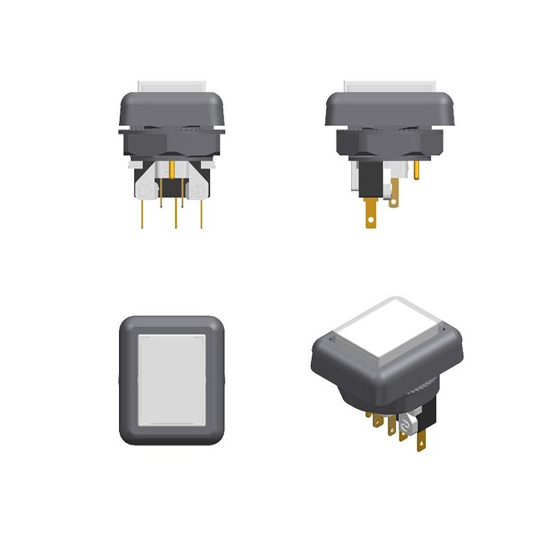 Drucktaster mit Beleuchtung rechteckig 34x27.7 mm