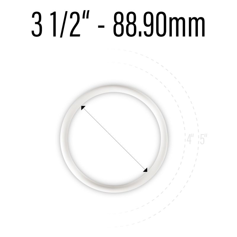 Rubber ring 3 1/2"white