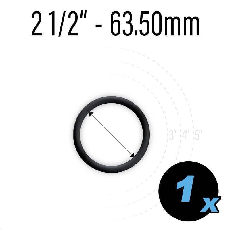 Rubber ring 2 1/2" black