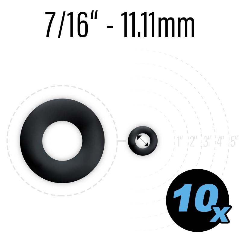 Rubber ring 7/16" black, 10 pcs.