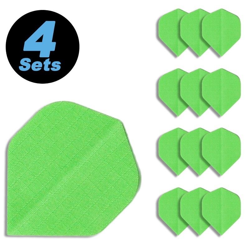 4 Flight Sets (12 Stk) Standard Nylon neongrün