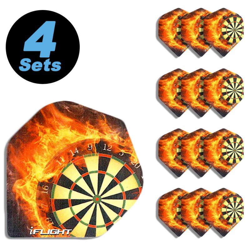 4 Flight Sets (12 pcs) Standard Polyester extra strong "Fireboard"