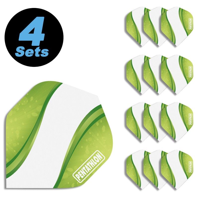 4 Flight Sets (12 pcs) Standard Polyester green