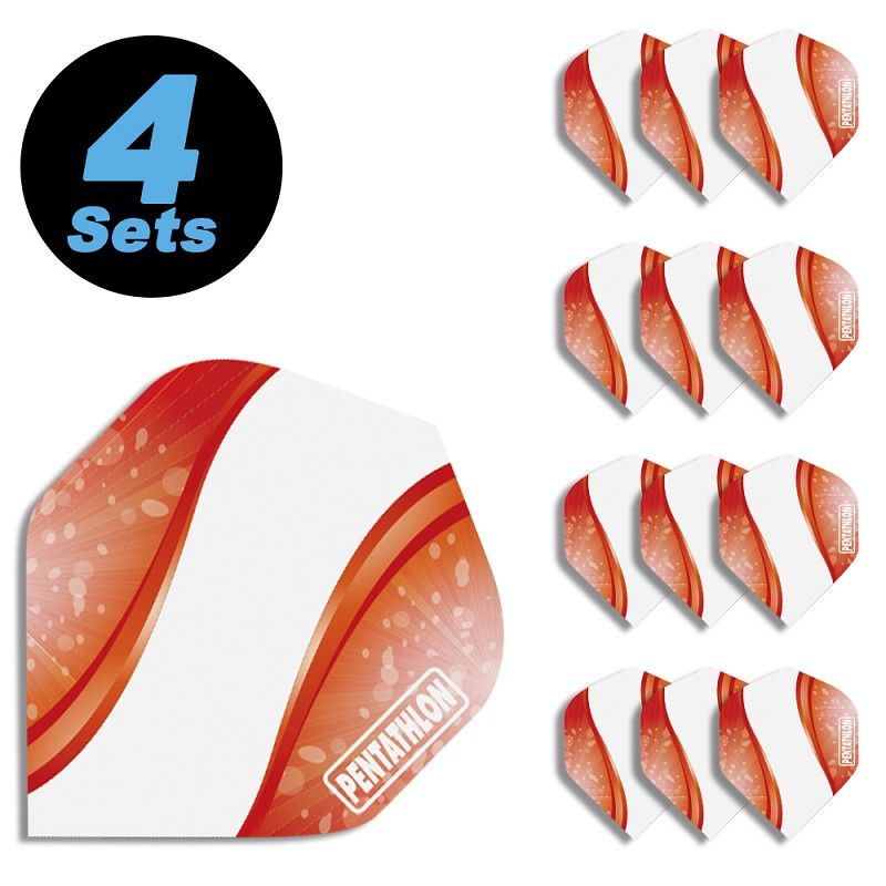 4 Flight Sets (12 pcs) Standard Polyester orange