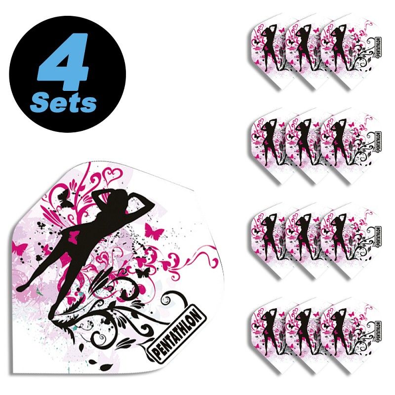 4 Flight Sets (12 pcs) Standard Polyester girl