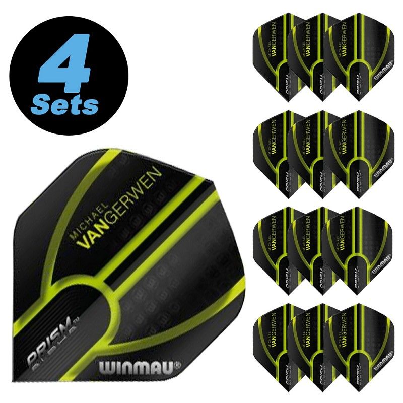 4 Flight Sets (12 Stk) Standard Prism Alpha MvG Black & Green