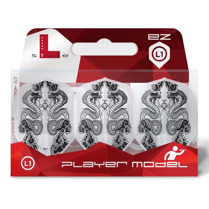 L-Style Flight Set (3 Stk) Standard Jelle Klaasen v7 L-Flight L1EZ transparent weiß