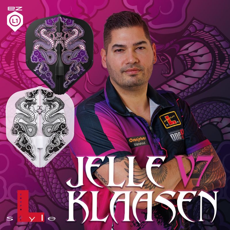 L-Style Flight Set (3 Stk) Standard Jelle Klaasen v7 L-Flight L1EZ transparent weiß