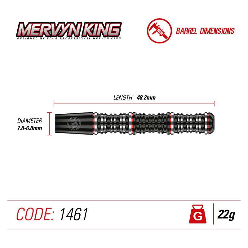 Steel Dartset (3 Stk) Mervyn King