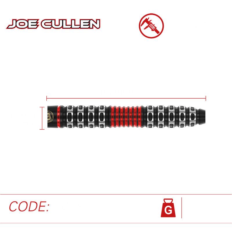 Steel Dartset (3 Stk) Joe Cullen Special Edition 90% Tungsten