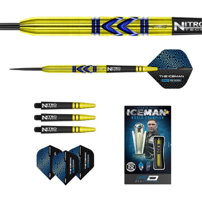 Steel Dartset (3 Stk) Gerwyn "Iceman" Price Avalanche-Pro Gold