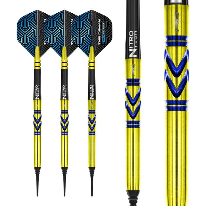 Soft Dartset (3 Stk) Gerwyn "Iceman" Avalanche-Pro Gold