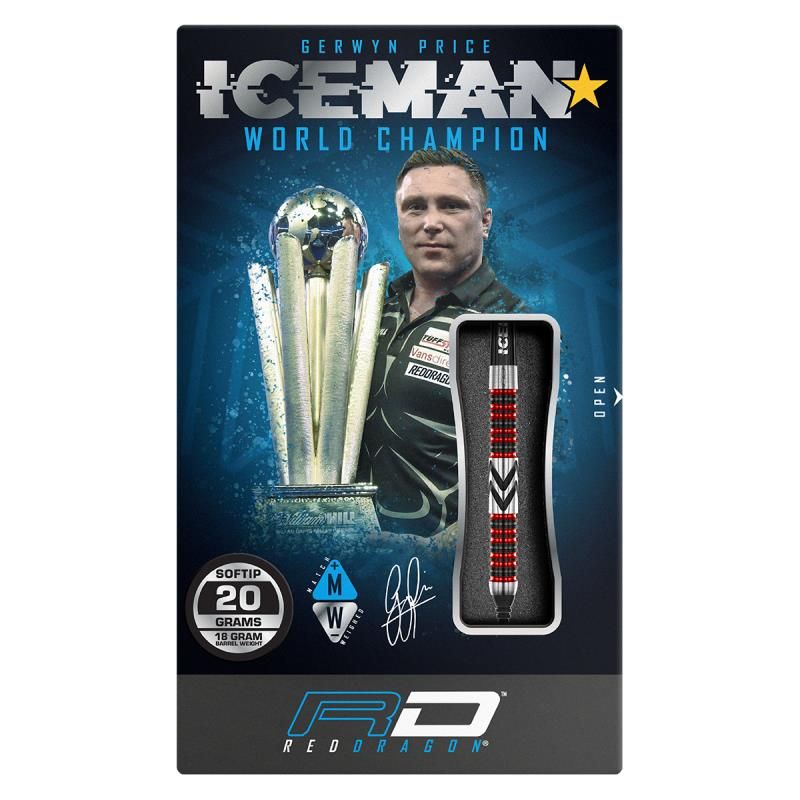 Soft Dartset (3 Stk) Gerwyn Price "Iceman"  Firebird