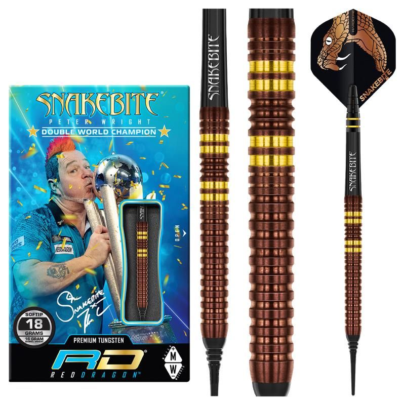 Soft Darts (3 pcs) Peter Wright "Snakebite" - Copper Fusion 20g