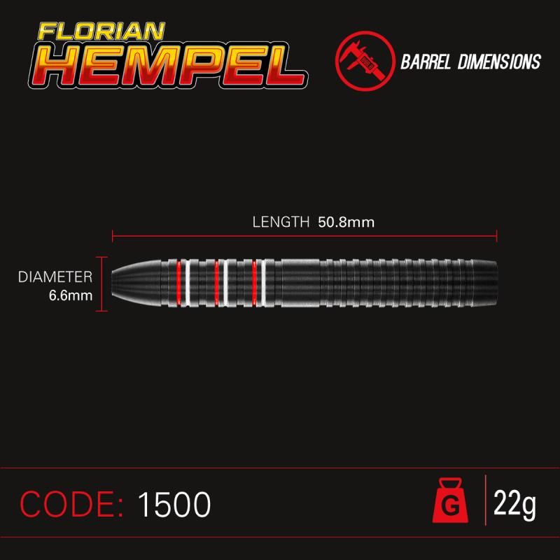 Steel Dartset Florian Hempel 85% Pro Series