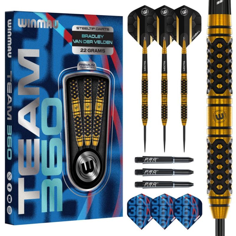 22g Steel Darts Bradley van der Velden Team 360