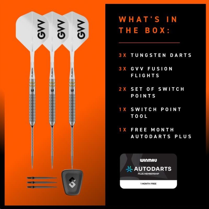 Steel Dartset Gian van Veen W-Max 90% Switch Point