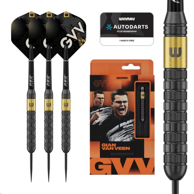 21G Steel Dartset Gian van Veen Brass Darts CORE