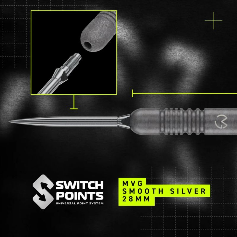 Winmau Steel Tip Dart Set MVG TS 90% Switch Point