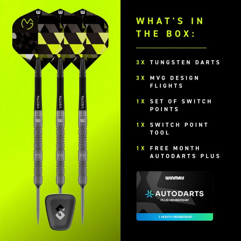 Winmau Steel Tip Dart Set MVG TS 90% Switch Point