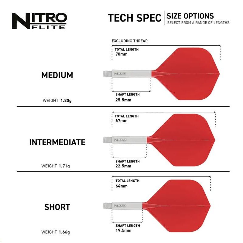 Red Dragon Nitro Flite – White Shaft & Red Flight (Shape 02)