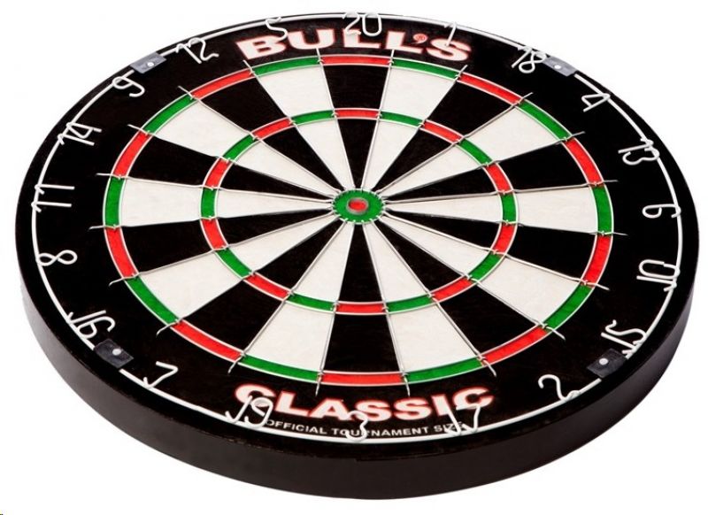 Dartarena Classic mit Dartboard Bristle Classic und  Auffangring mit LED Beleuchtung Corona Vision