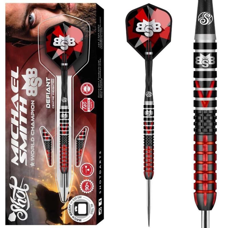 Steel Darts (3 Stk.) Shot Michael Smith Defiant 90%